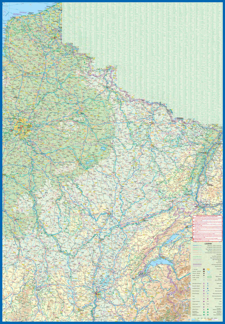 Carte de voyage - France Nord (vélo et chemins de fer) | ITM carte pliée ITM 