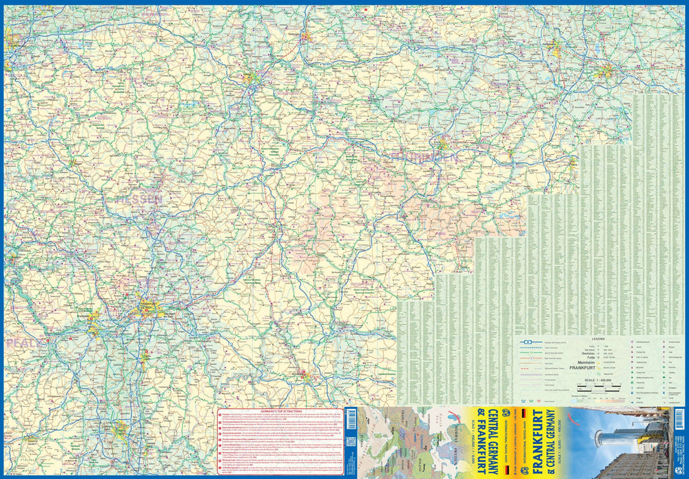 Carte de voyage - Francfort & Allemagne centrale | ITM carte pliée ITM 