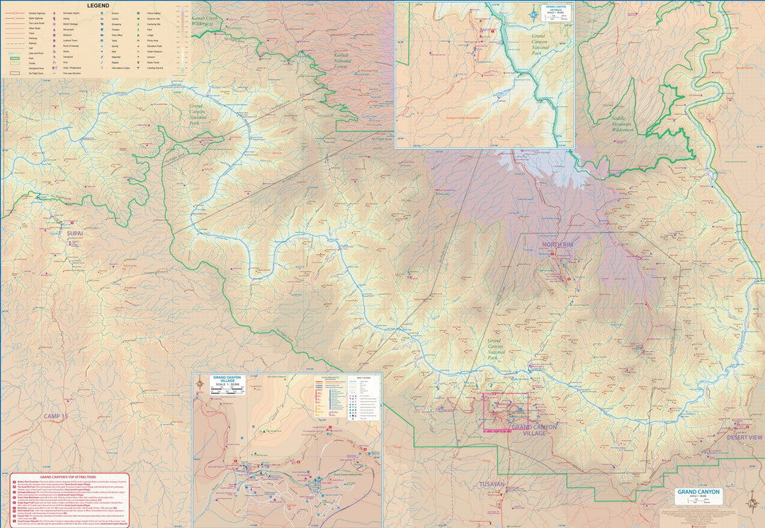 Carte de voyage - Grand Canyon & Arizona | ITM carte pliée ITM 