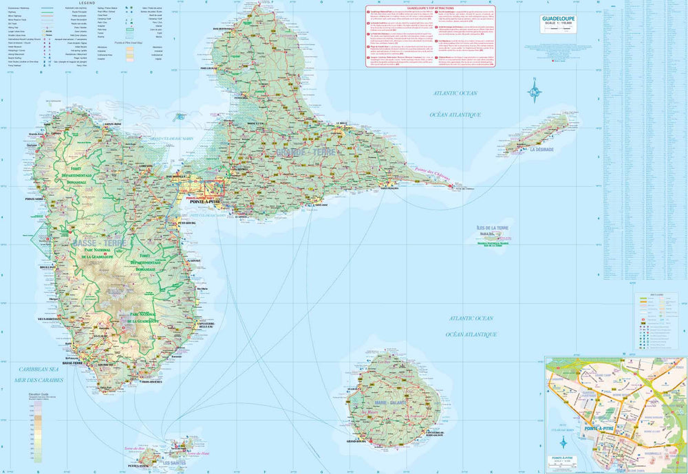 Carte de voyage - îles Vierges  ITM – La Compagnie des Cartes - Le voyage  et la randonnée