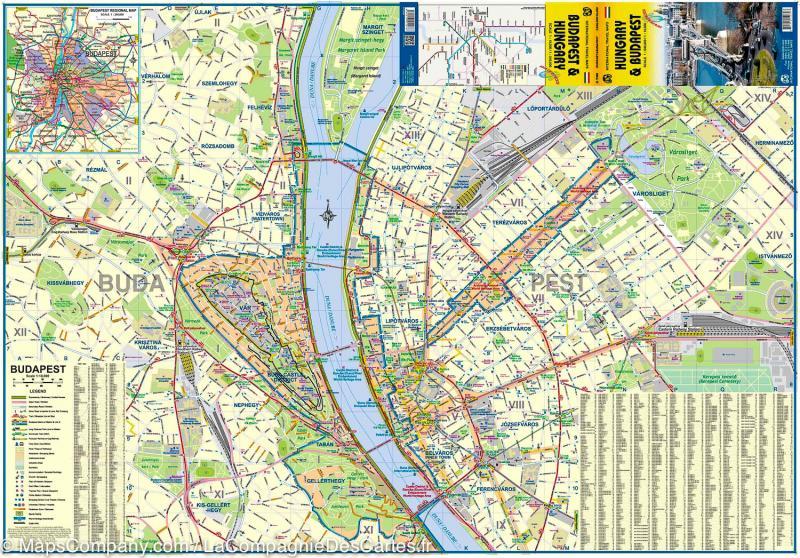 Carte de voyage - Hongrie & Plan de Budapest | ITM carte pliée ITM 
