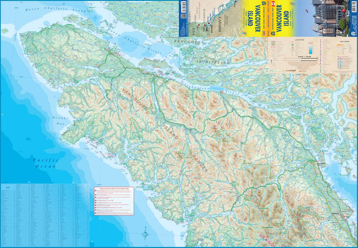 Carte de voyage - île de Vancouver (Colombie Britannique, Canada) | ITM carte pliée ITM 