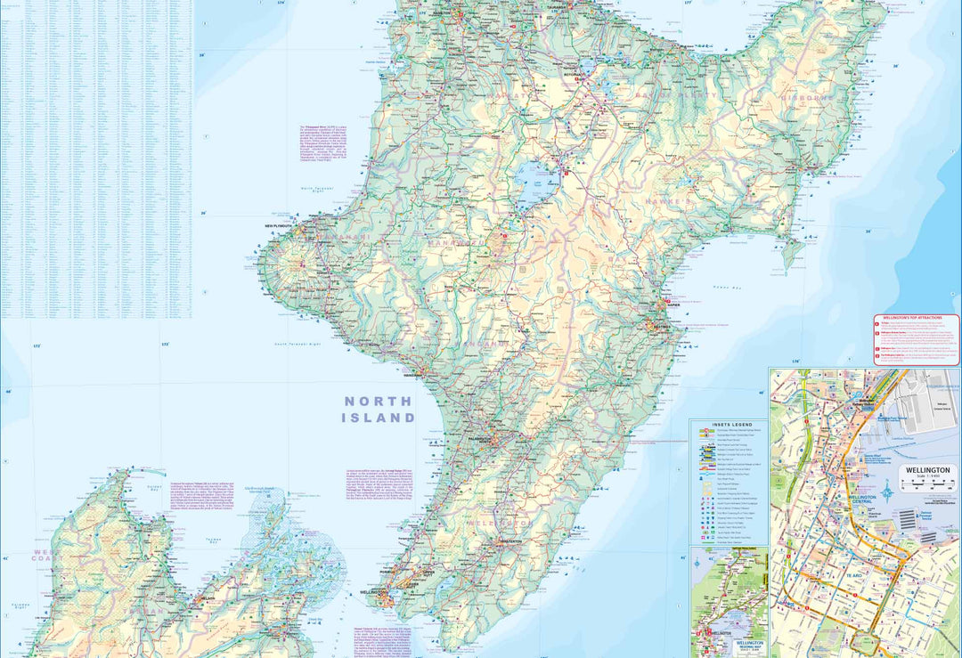 Carte de voyage - Ile du Nord (Nouvelle Zélande) | ITM carte pliée ITM 