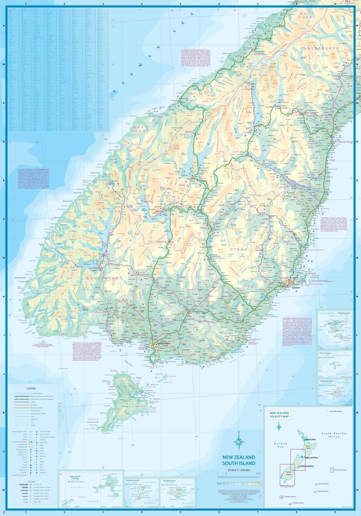 Carte de voyage - Ile du Sud (Nouvelle Zélande) | ITM carte pliée ITM 