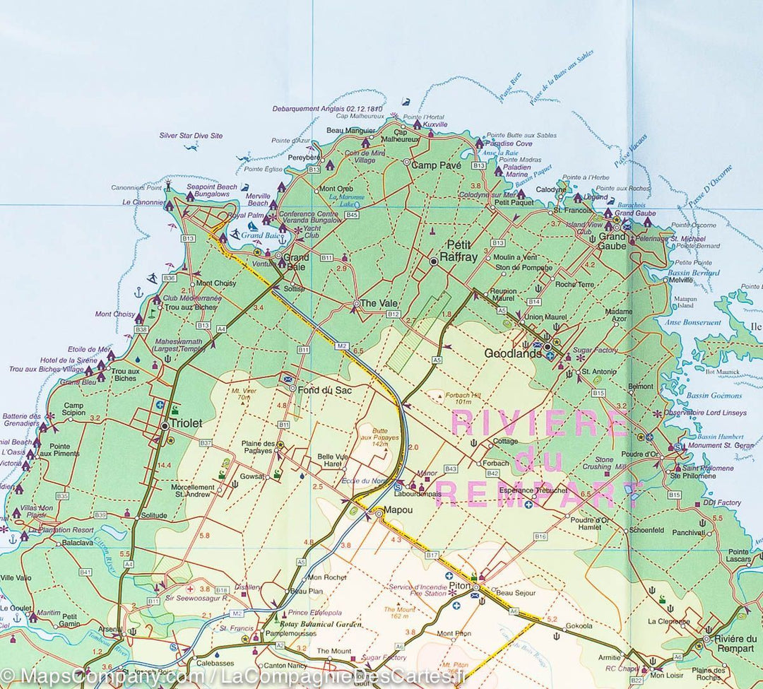 Carte de voyage - îles Maurice & Rodrigues | ITM carte pliée ITM 