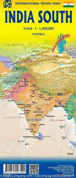 Carte de voyage - Inde Sud | ITM carte pliée ITM 