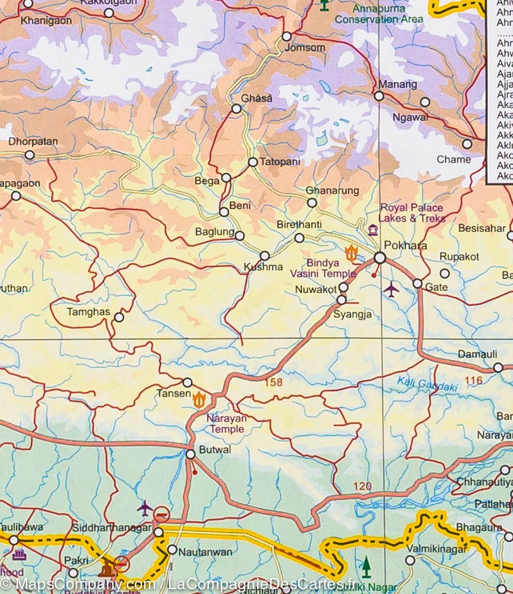 Carte de voyage - Inde Sud & Nord-Est | ITM carte pliée ITM 