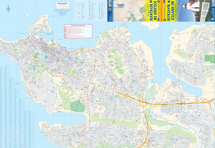 Carte de voyage - Islande Sud-ouest & Plan de Reykjavik | ITM carte pliée ITM 