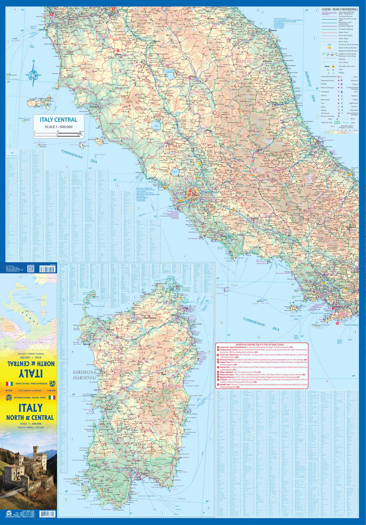 Carte de voyage - Italie Nord et Centre | ITM carte pliée ITM 