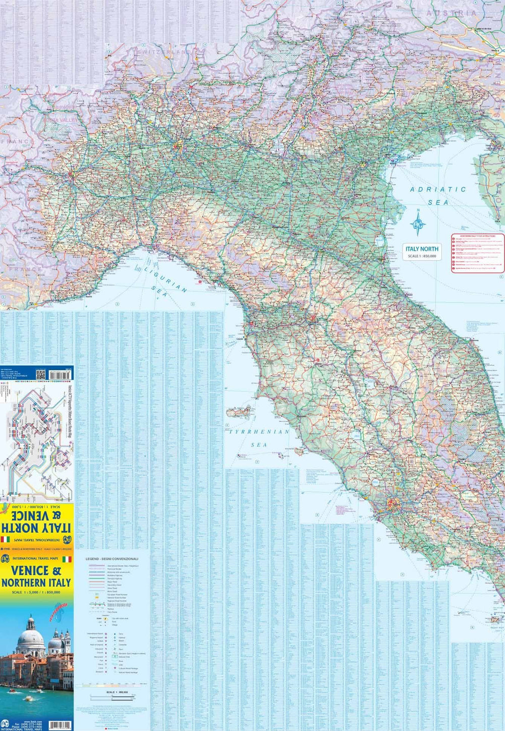 Carte de voyage - Italie Nord & Plan de Venise | ITM carte pliée ITM 