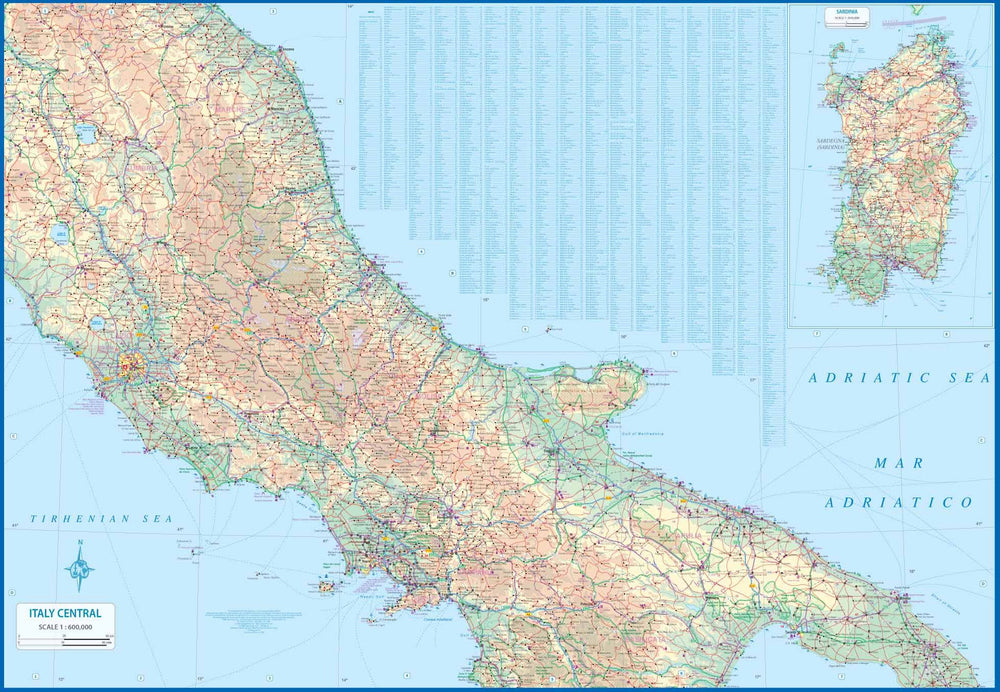Carte de voyage - Italie Sud et Centre | ITM carte pliée ITM 