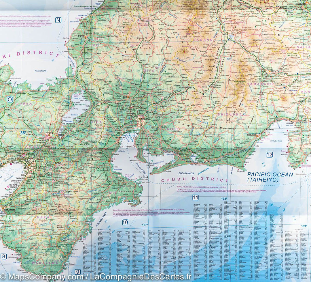 Carte de voyage - Japon  ITM – La Compagnie des Cartes - Le voyage et la  randonnée