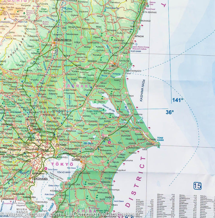 Plan de Tokyo &#038; Carte du centre du Japon | ITM - La Compagnie des Cartes