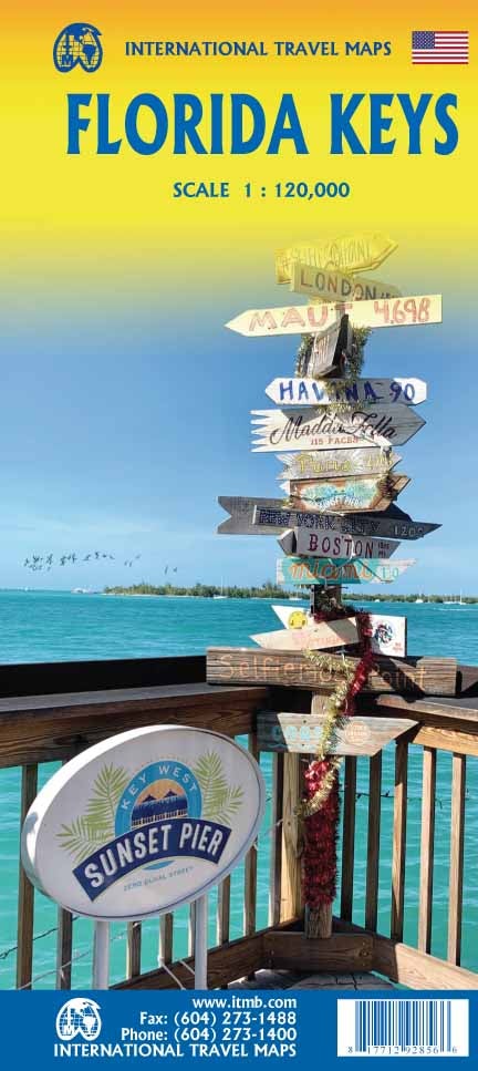 Carte de voyage - Keys (Floride) | ITM carte pliée ITM 