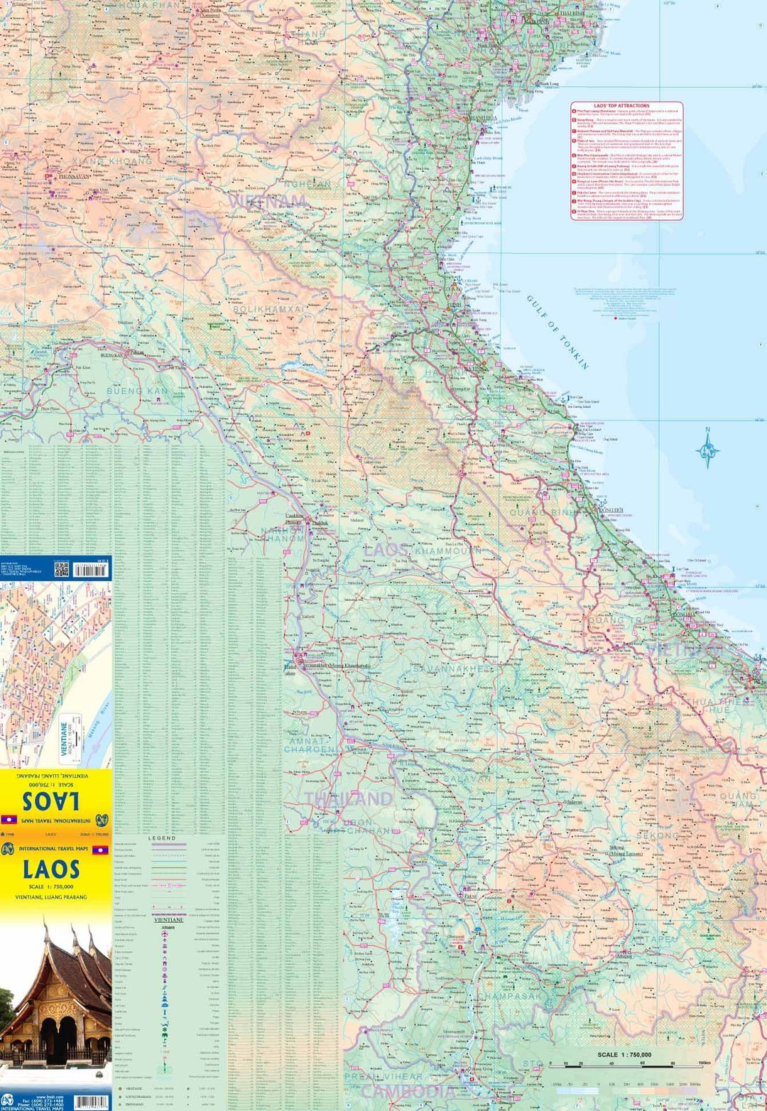 Carte de voyage du Laos | ITM - La Compagnie des Cartes