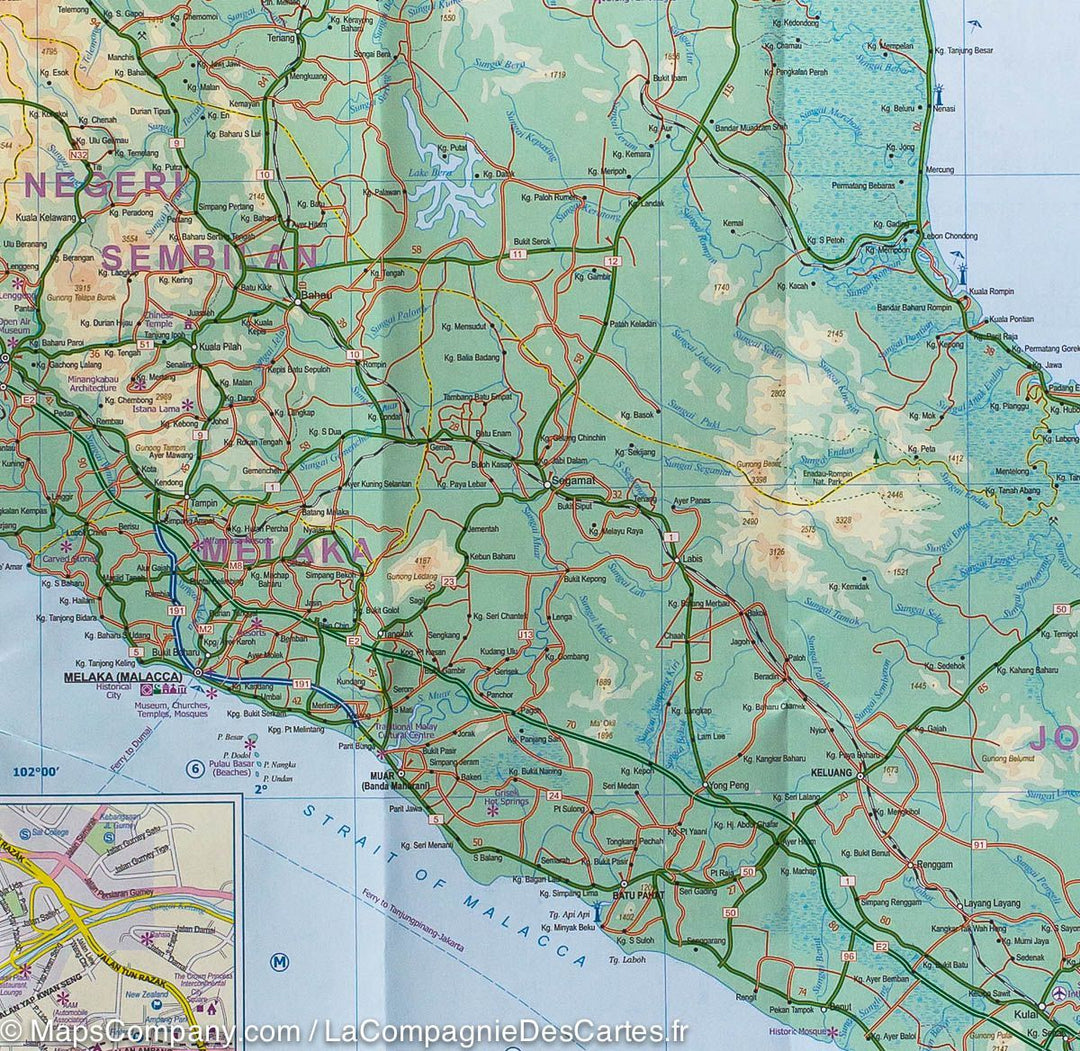 Carte de voyage - Malaisie | ITM carte pliée ITM 