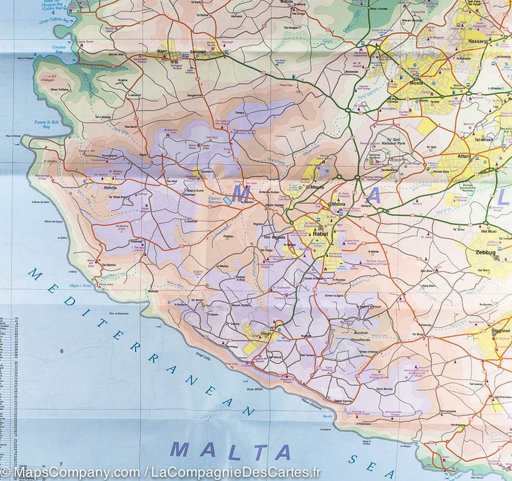 Carte de Malte et de Gozo | ITM - La Compagnie des Cartes