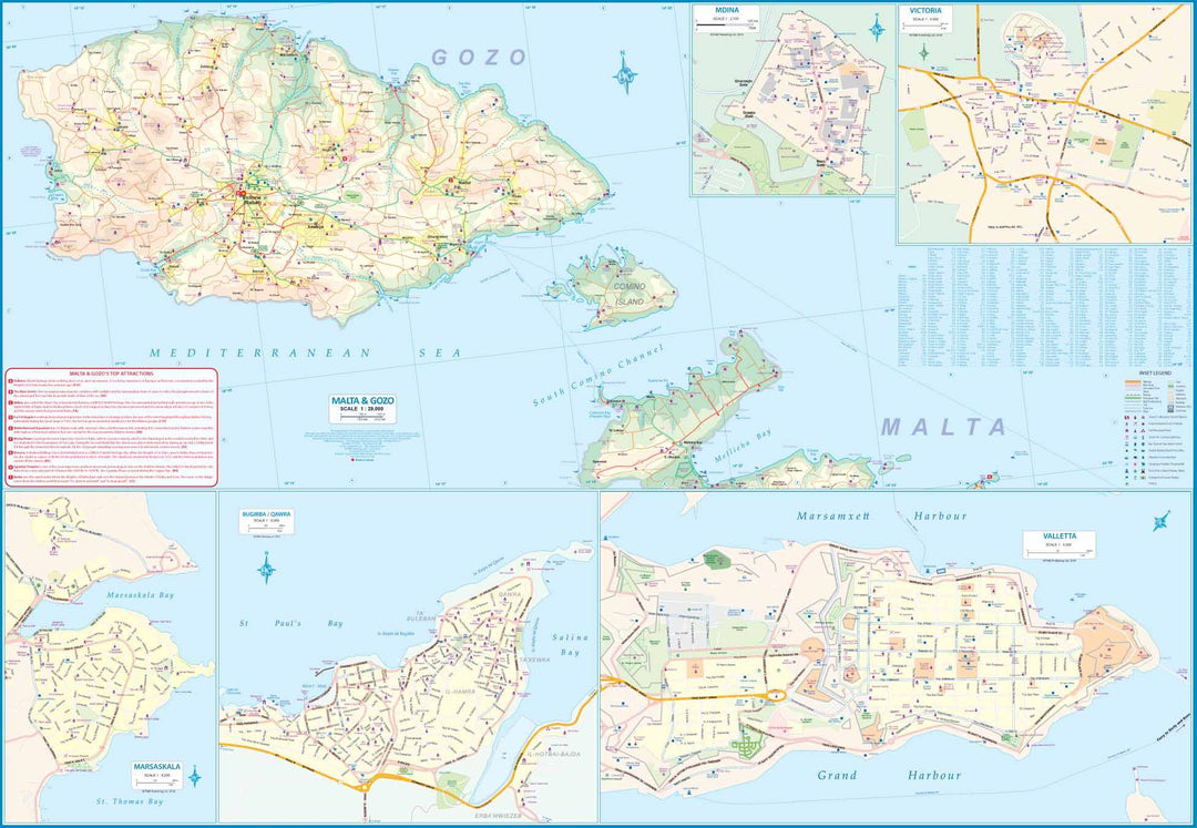 Carte de voyage - Malte & Gozo | ITM carte pliée ITM 