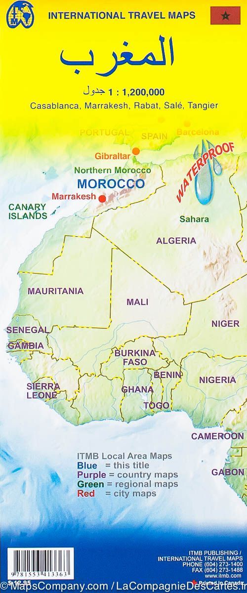 Carte de voyage du Maroc | ITM - La Compagnie des Cartes