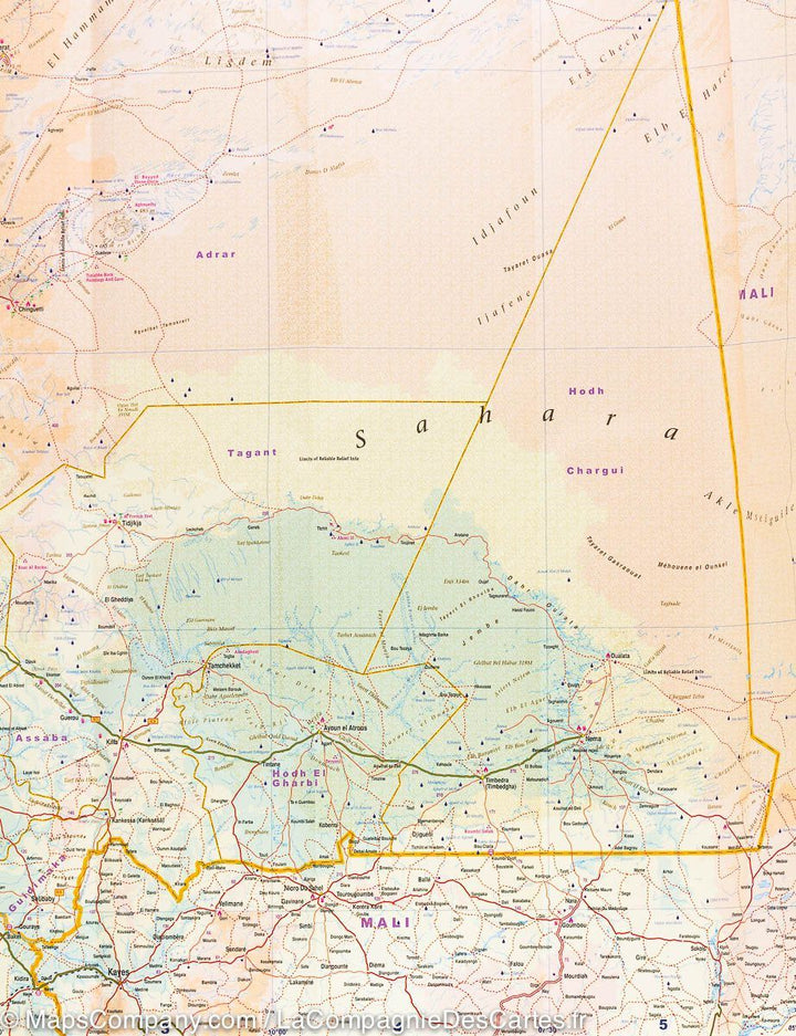 Carte de voyage - Mauritanie & Mali | ITM carte pliée ITM 