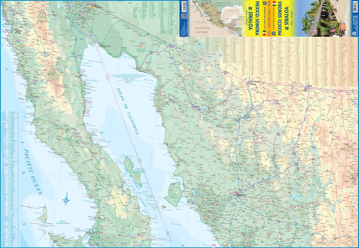 Carte de voyage - Mexique : Sonora & Sinaloa | ITM carte pliée ITM 
