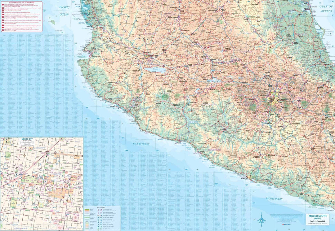 Carte de voyage - Mexique Sud | ITM carte pliée ITM 
