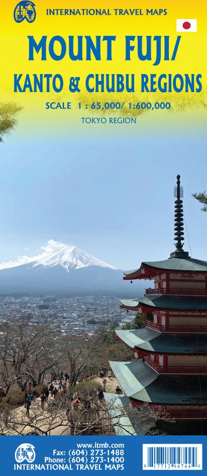 Carte de voyage - Mont Fuji, Kanto & Chubu (Japon) | ITM carte pliée ITM 