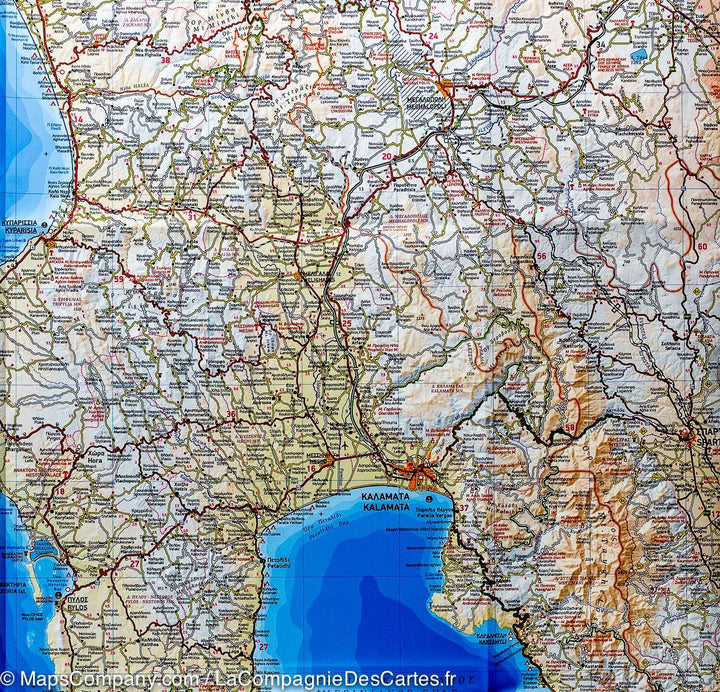 Carte de voyage n° 6 - Péloponnèse (Grèce) | Terrain Cartography carte pliée Terrain Cartography 