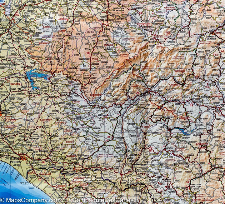 Carte de voyage n° 6 - Péloponnèse (Grèce) | Terrain Cartography carte pliée Terrain Cartography 