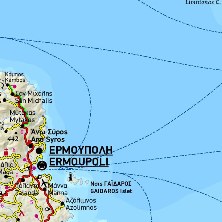 Carte de voyage n° 8 - Cyclades (Grèce) | Terrain Cartography carte pliée Terrain Cartography 