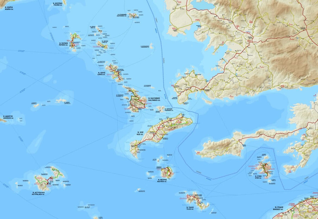 Carte de voyage n° 9 - Dodécanèse (Grèce) | Terrain Cartography carte pliée Terrain Cartography 