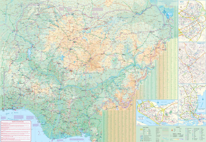 Carte de voyage - Nigeria et Niger | ITM carte pliée ITM 