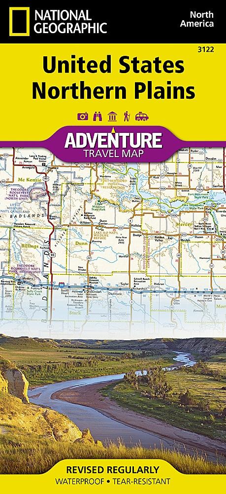 Carte de voyage - Northern Plains (USA) | National Geographic - La Compagnie des Cartes