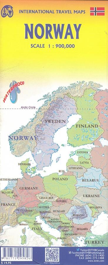 Carte de voyage - Norvège | ITM carte pliée ITM 