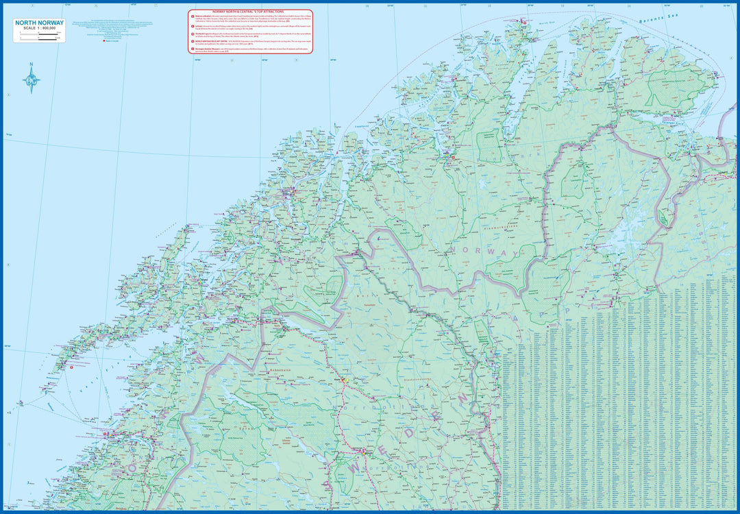 Carte de voyage - Norvège Nord & Centre | ITM carte pliée ITM 