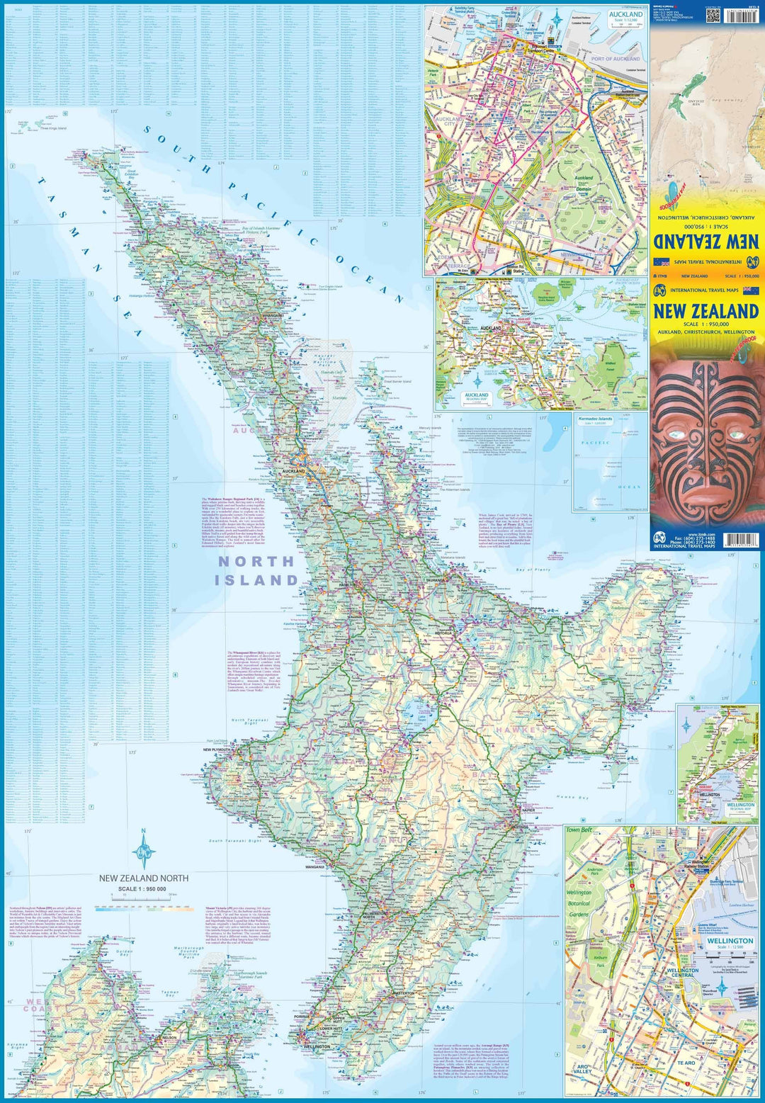 Carte de la Nouvelle Zélande | ITM - La Compagnie des Cartes
