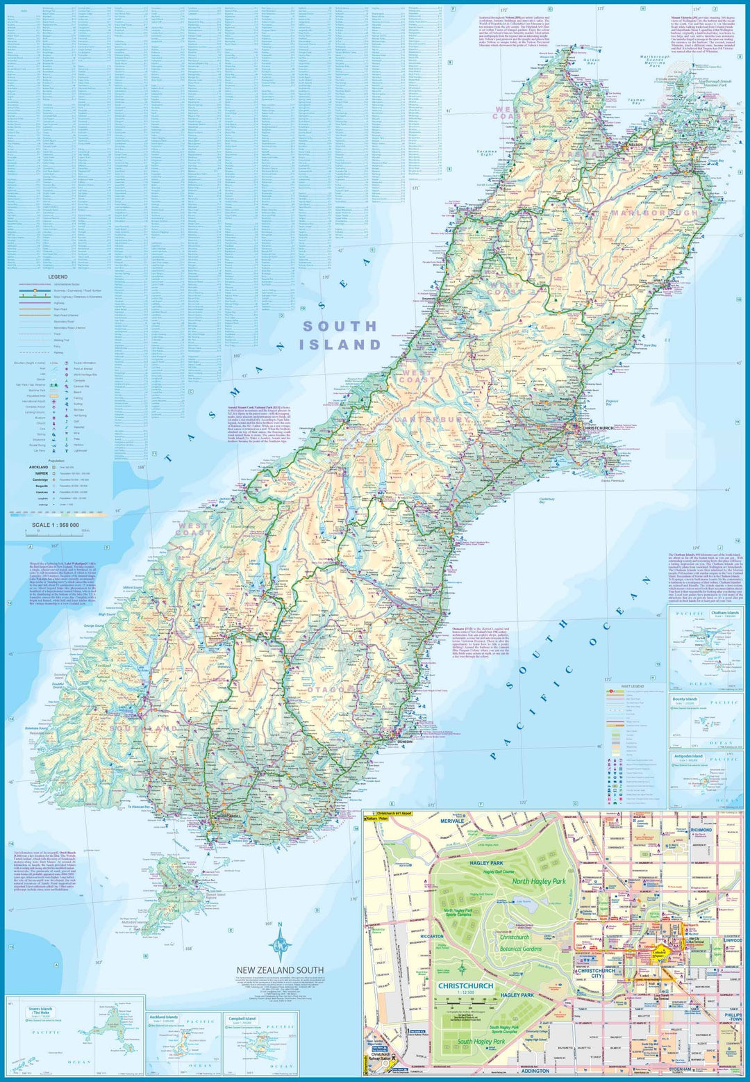 Carte de la Nouvelle Zélande | ITM - La Compagnie des Cartes