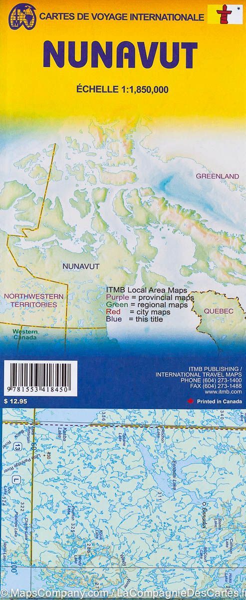 Carte de voyage - Nunavut (Canada) | ITM carte pliée ITM 