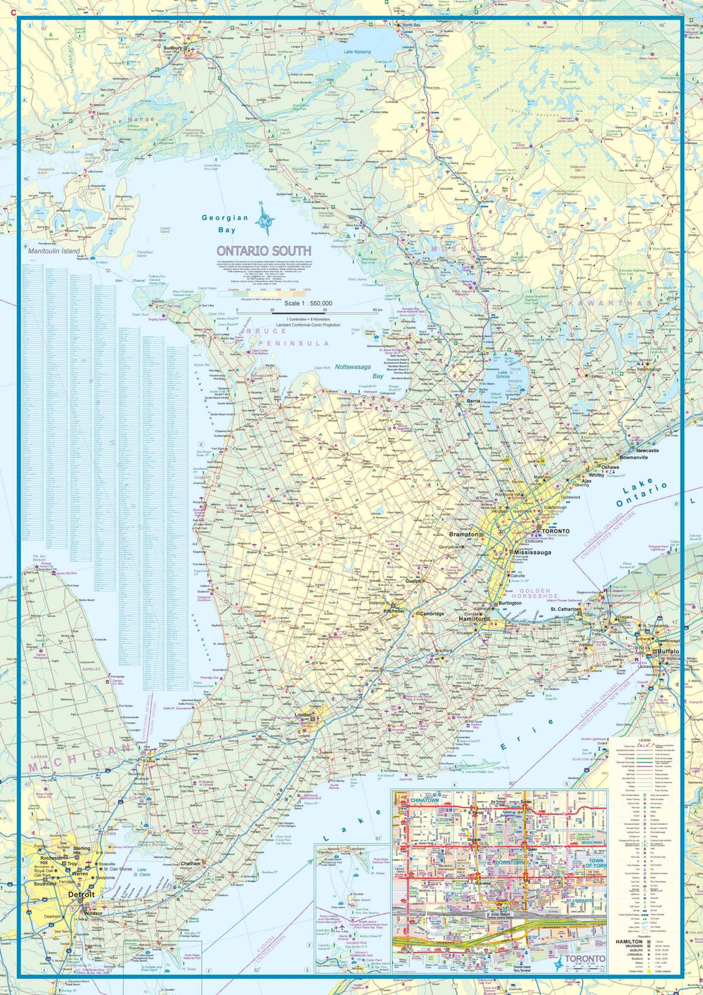 Carte de voyage - Ontario Sud (Canada) | ITM carte pliée ITM 