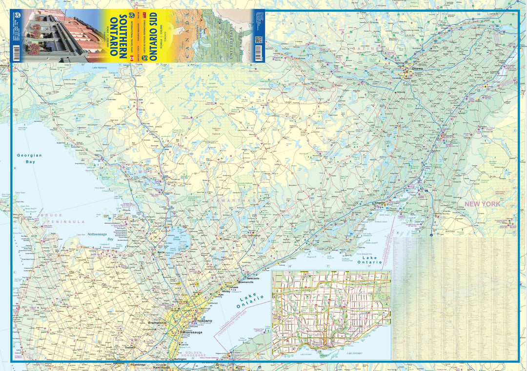Carte de voyage - Ontario Sud (Canada) | ITM carte pliée ITM 