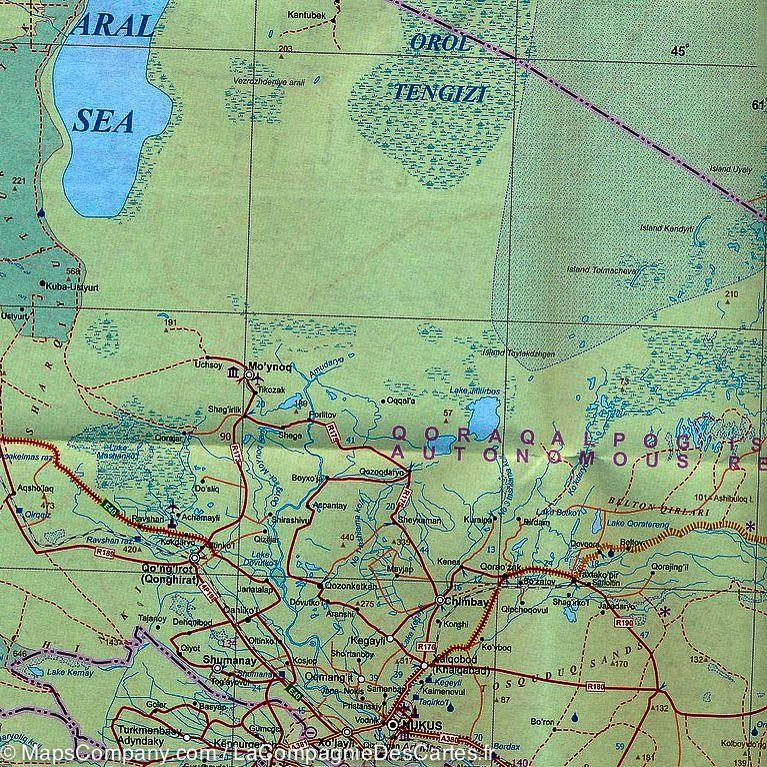 Carte de voyage - Ouzbékistan & Kazakhstan | ITM carte pliée ITM 