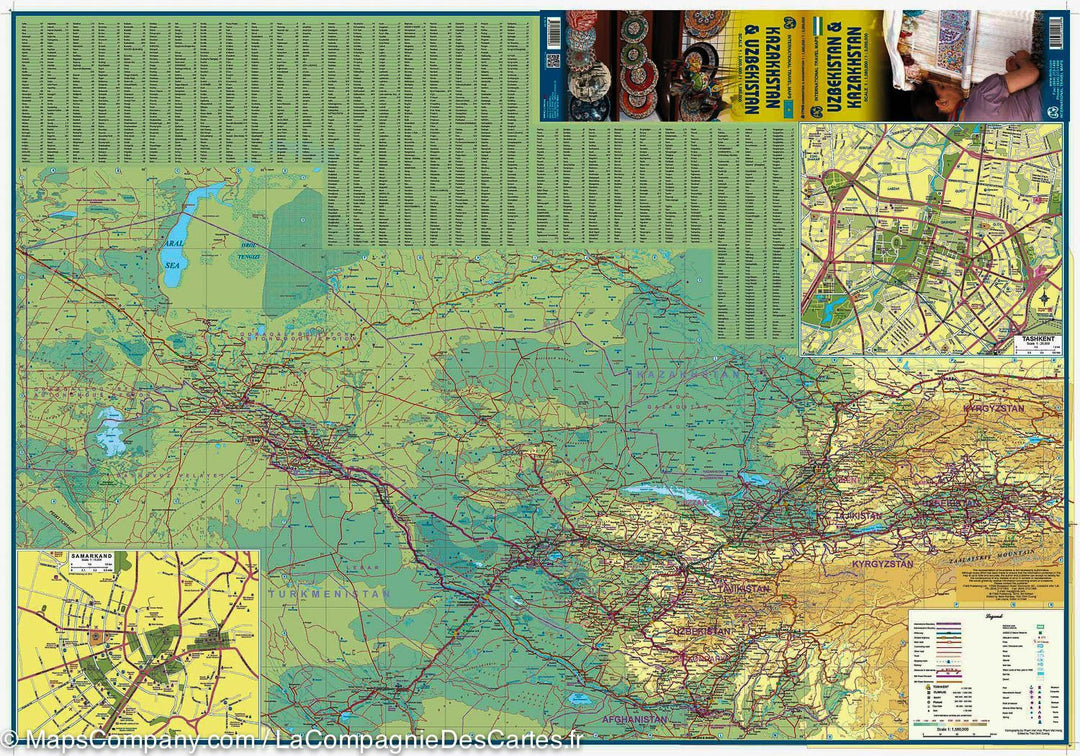 Carte de voyage - Ouzbékistan & Kazakhstan | ITM carte pliée ITM 