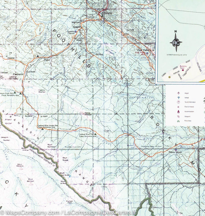 Carte de voyage - Parc National Jasper & Alberta Nord | ITM carte pliée ITM 