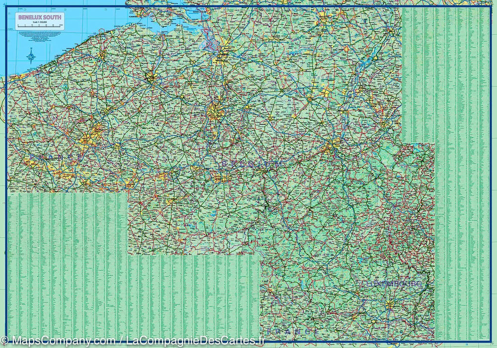 Carte de voyage - Pays-Bas, Belgique & Luxembourg | ITM carte pliée ITM 