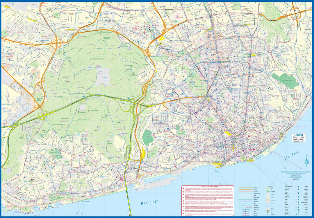 Carte de voyage - Portugal & Plan de Lisbonne | ITM carte pliée ITM 