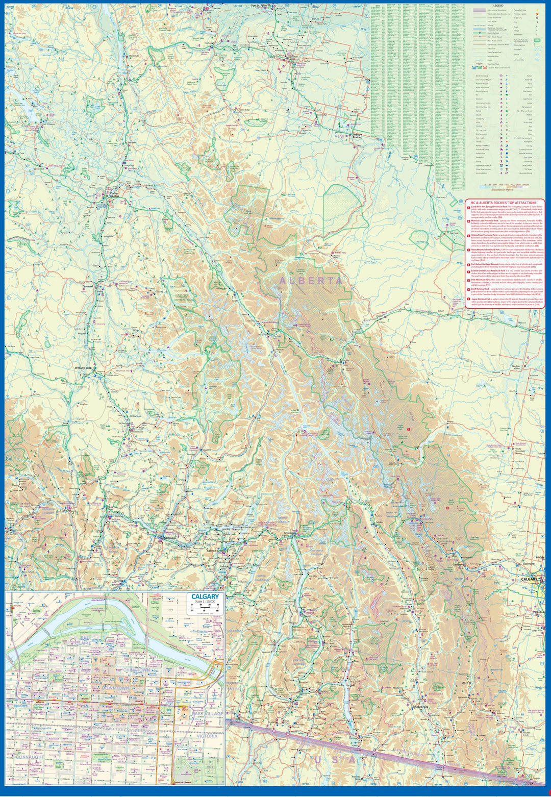 Carte de voyage - Rocheuses (Colombie Britannique et Alberta) | ITM carte pliée ITM 