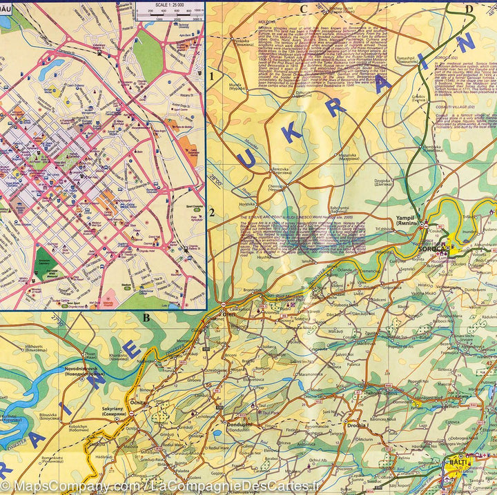 Carte de Roumanie et Moldavie | ITM - La Compagnie des Cartes