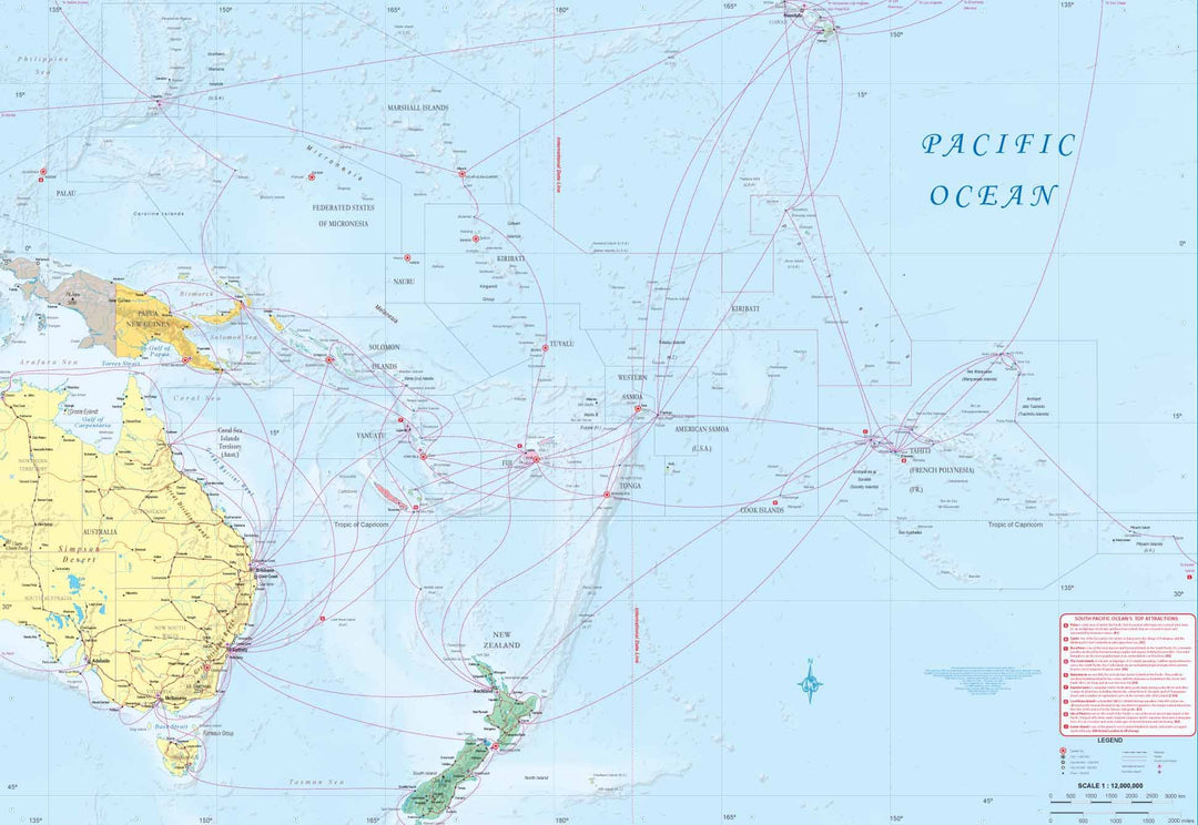 Carte de voyage - Samoa & croisières dans le pacifique sud | ITM carte pliée ITM 