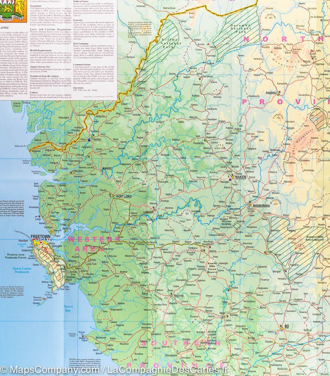 Carte de voyage - Sierra Leone | ITM carte pliée ITM 