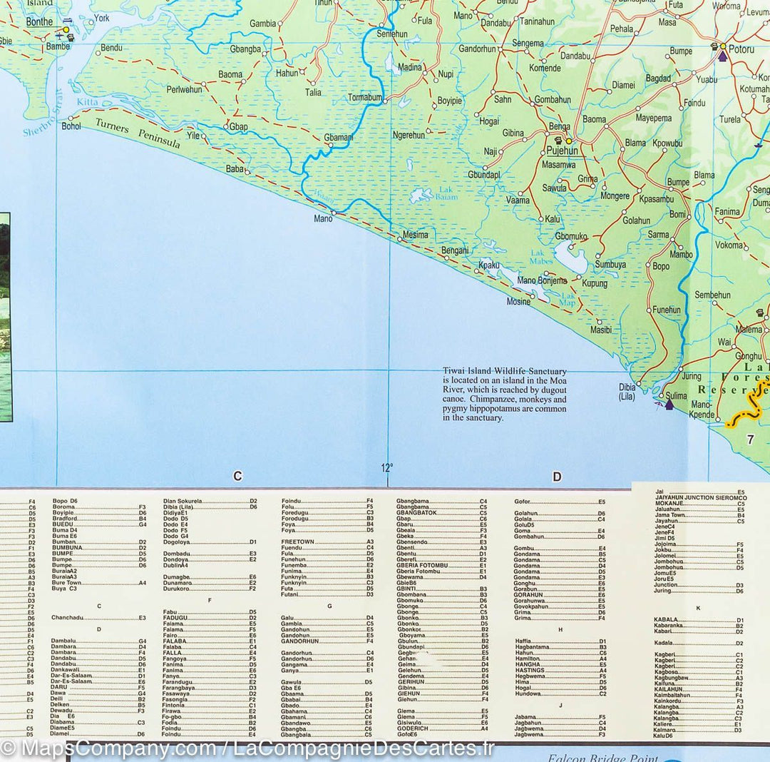 Carte de voyage - Sierra Leone | ITM carte pliée ITM 